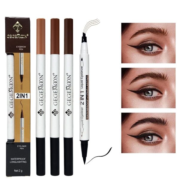 2 In 1 Gegemoon Liquid Eyebrow & Eyeliner Pencil Pic 5