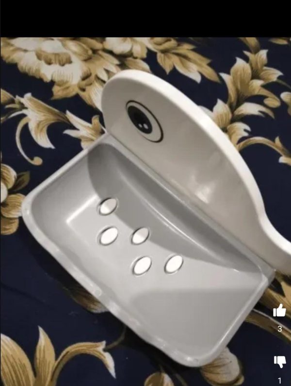 Fish-shaped Double-layer Adhesive Waterproof Soap Bar Holder For Bathroom Walls 1 piece ( Random Color) Pic 6