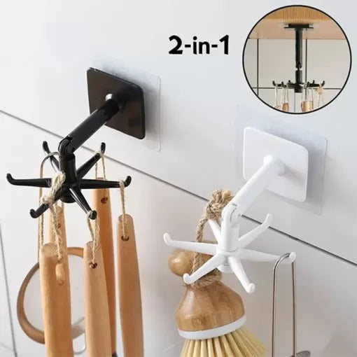 Spoon Holder Stand 360 Degrees Rotated Spoon Rack Wall Hanging 1pc Pic 1