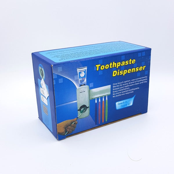 Toothpaste Dispenser With 5 Brush Holder Wall Mounted Pic 4