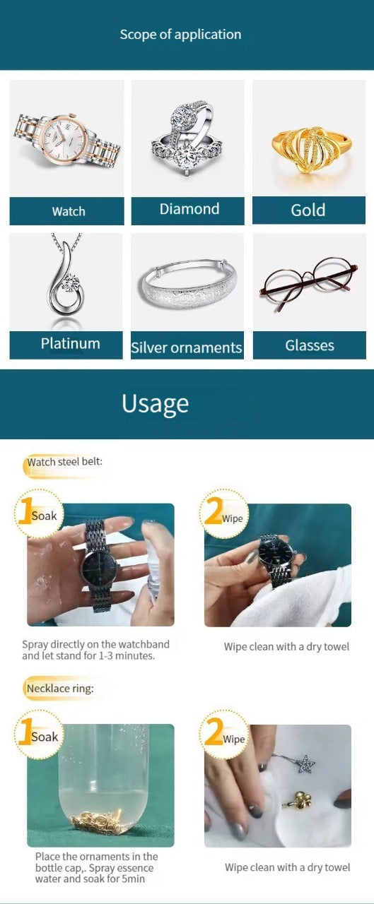 100ml Jewelry Cleaner Diamond Silver Gold Jewelry Pic 3