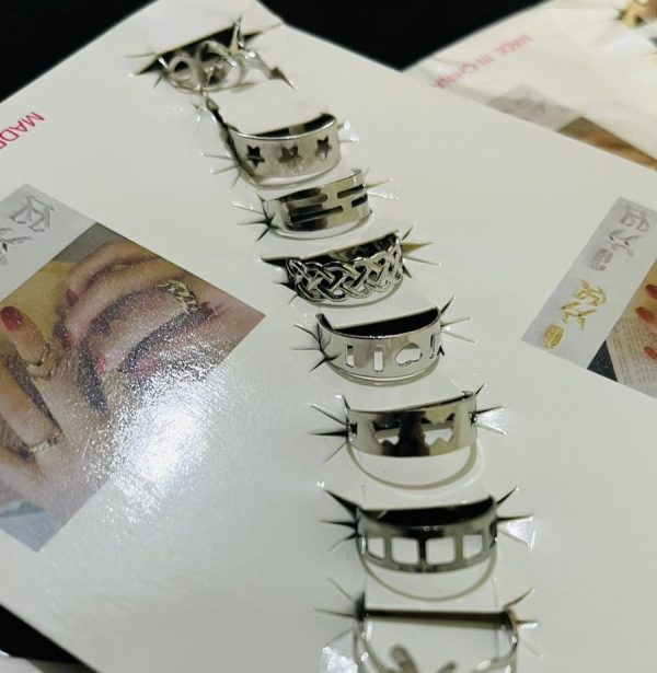 10 Pcs – Multi Color Ring Set Fashion Jewelry For Girls & Women Gift Pic 2