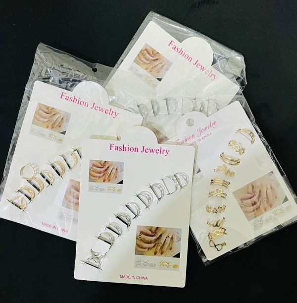 10 Pcs – Multi Color Ring Set Fashion Jewelry For Girls & Women Gift Pic 3