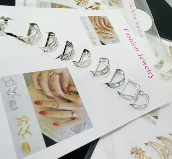 10 Pcs – Multi Color Ring Set Fashion Jewelry For Girls & Women Gift Pic 4
