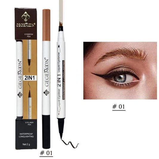 2 In 1 Gegemoon Liquid Eyebrow & Eyeliner Pencil Pic 1