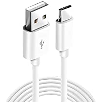 Charging cable Type C Super Fast Turbo Charging Cord Compatible with All Android Mobile Phones Charging & Data Transfer Cable White