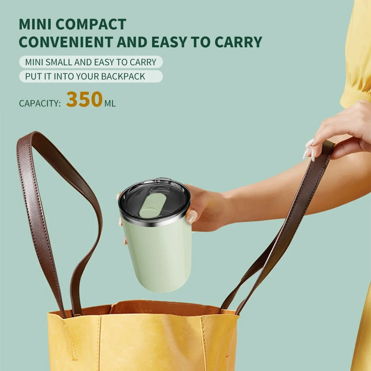 350ml Stainless Steel Automatic Self Stirring Mug Coffee Milk For Home Office And Travel Pic 9