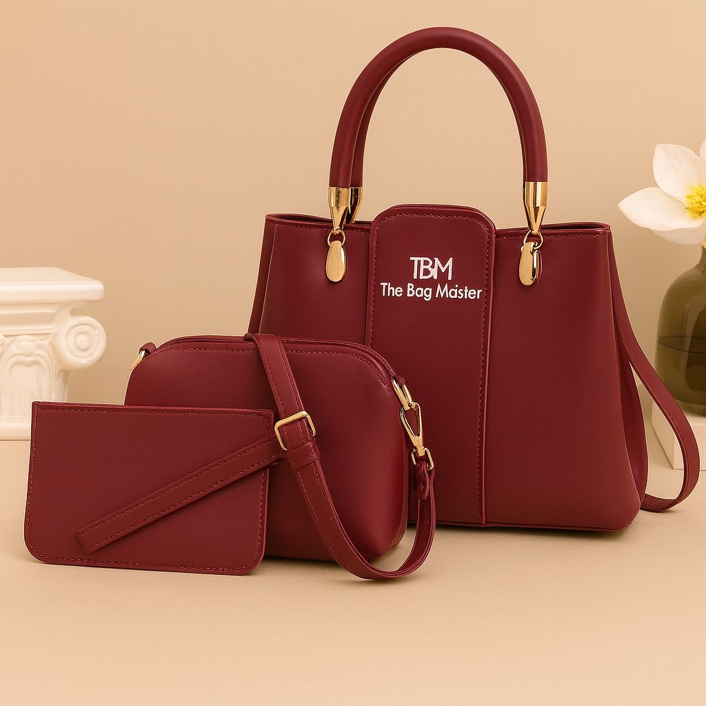 3 Pieces Ladies Handbag - Premium Quality Pic 1
