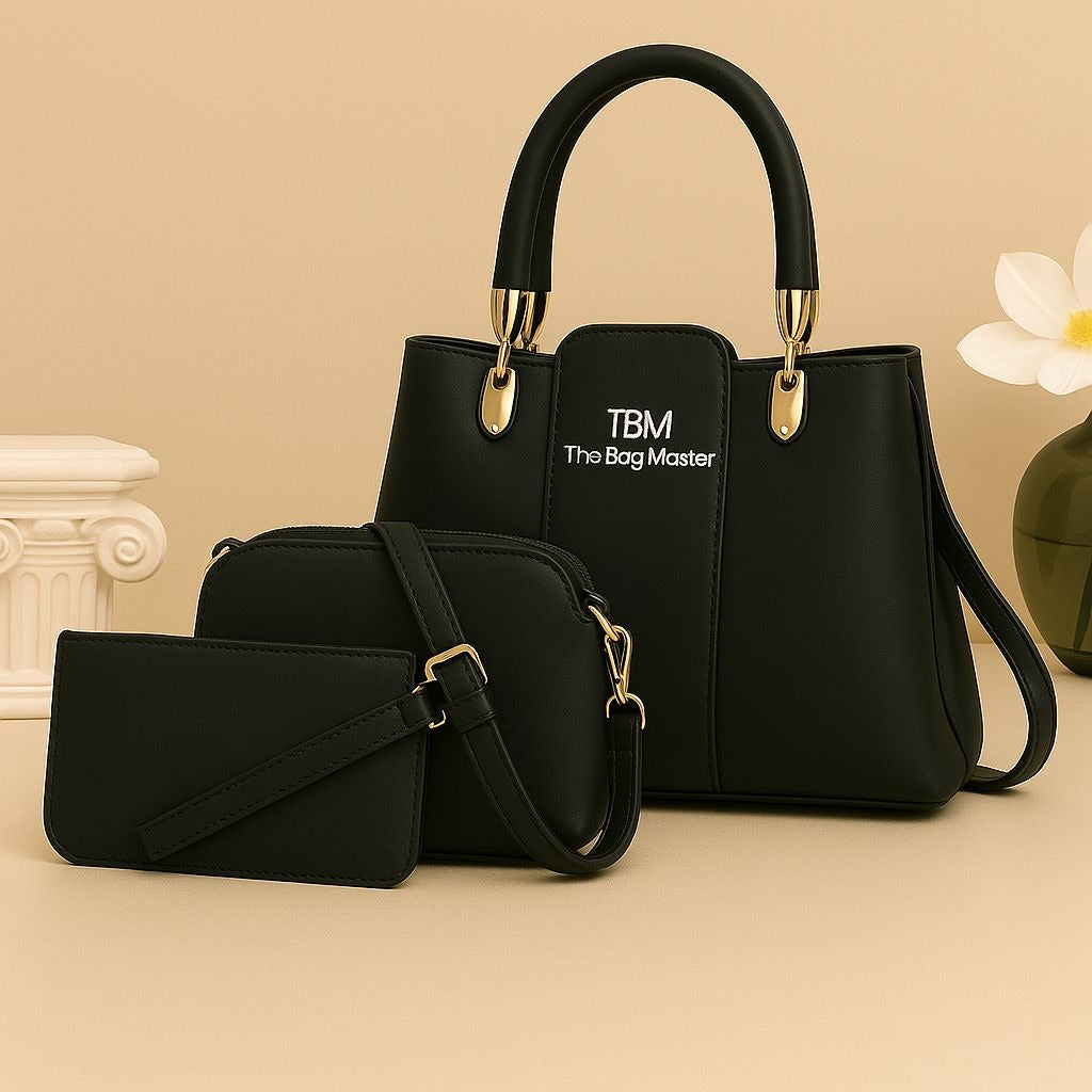 3 Pieces Ladies Handbag - Premium Quality Pic 3