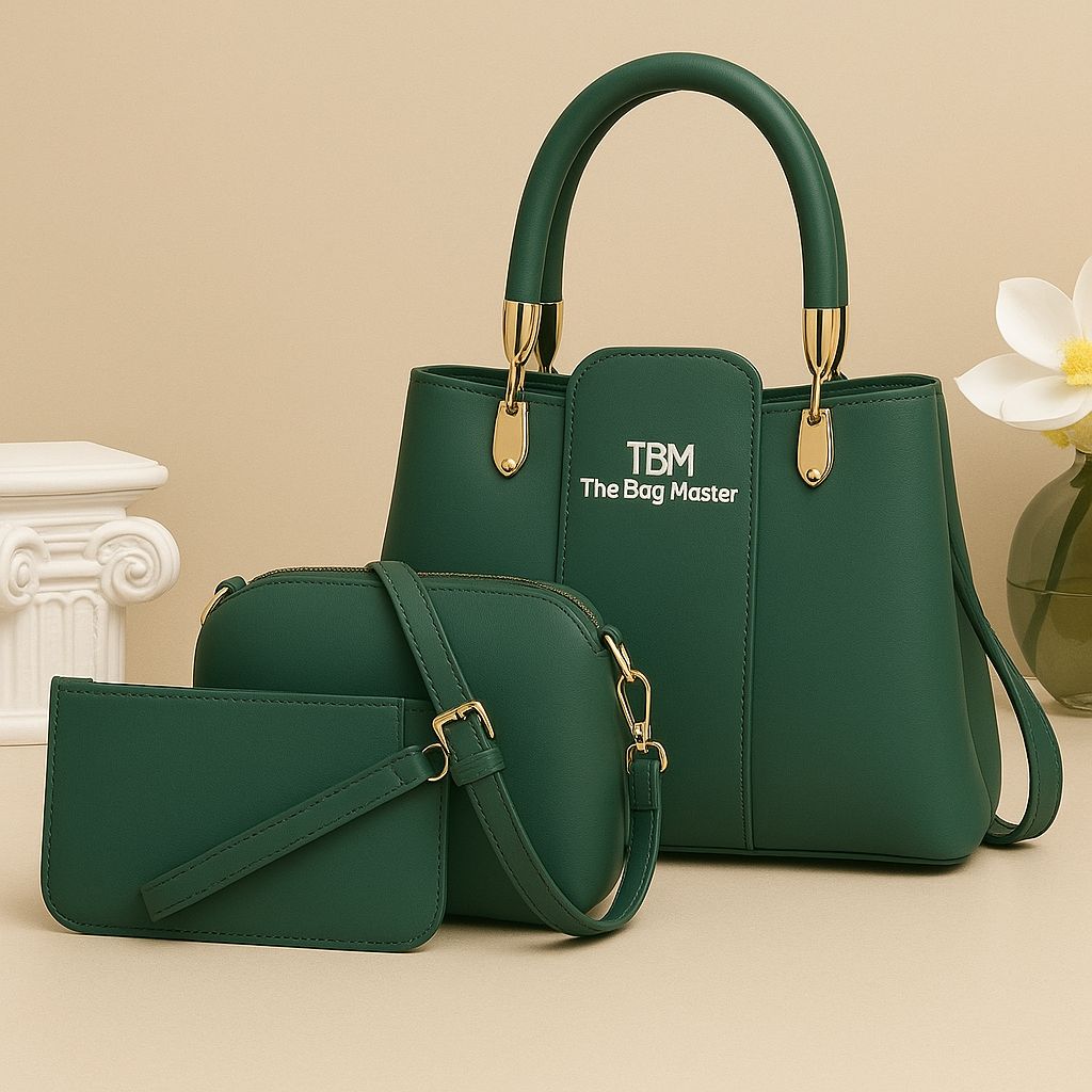 3 Pieces Ladies Handbag - Premium Quality Pic 4