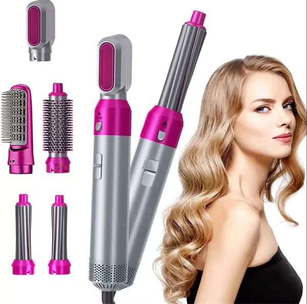 5 In 1 Hair Dryer Hot Air Brush Hair Volumizer Straightener And Curler