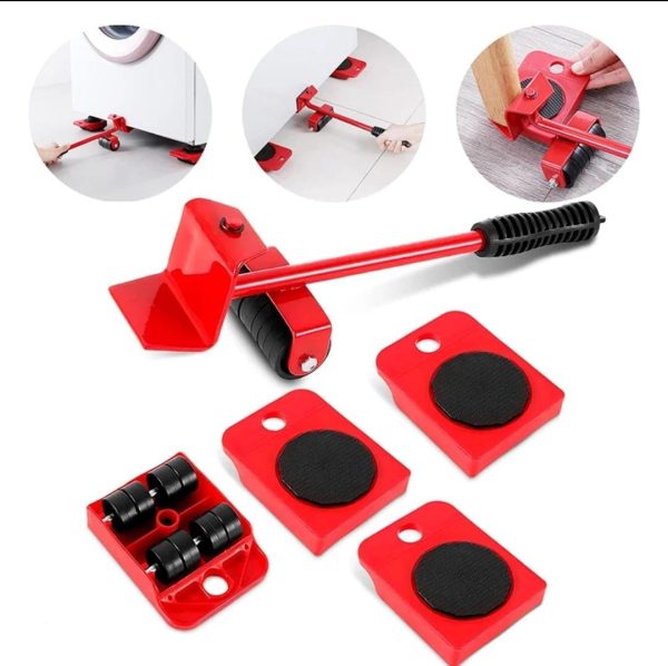 (5 In 1) Heavy Furniture Move Tool Transport Lifter Shifter Pic 5