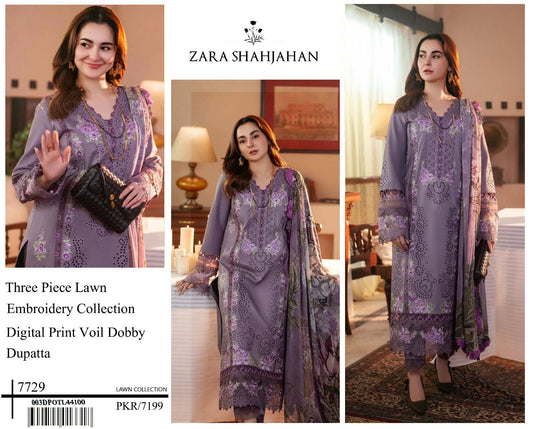 Airjet LAWN 9070 WITH DIGITAL PRINT VOIL DOBBY DUPATTA Pic 1