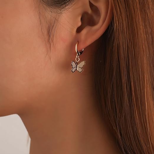 Butterfly Koren Earrings Women Girls Pic 2