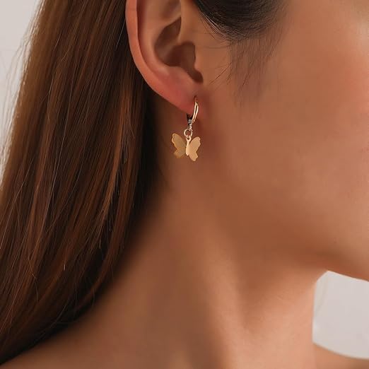 Butterfly Koren Earrings Women Girls Pic 3