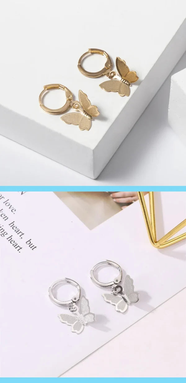 Butterfly Koren Earrings Women Girls Pic 8