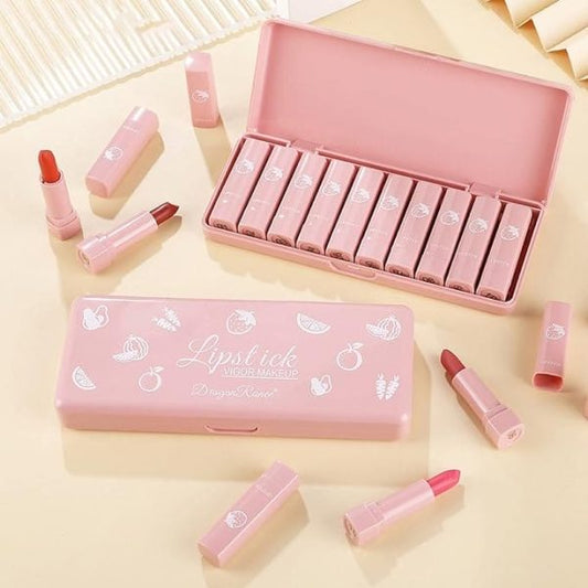 Dragon Ranee 10 Mini Cartoon Mirror Lip Gloss Set Pic 1