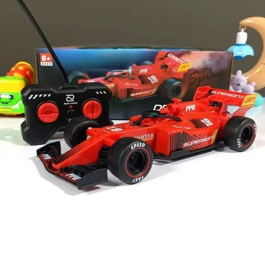 F1 Equation High-Speed RC Racing Car with Mist Spray Exhaust and LED Lights Pic 1
