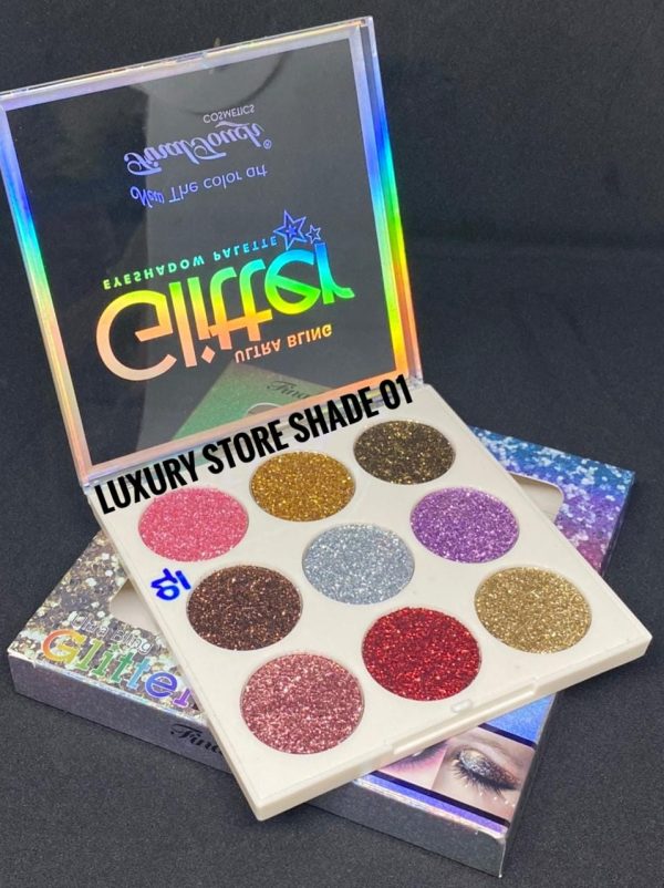 Glitter Butter Sparkle Eyeshadow Palette 9 In 1 Kit For Eye Makeup Pic 2