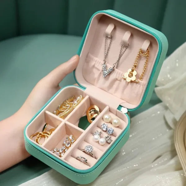 Jewelry Storage Box Leather Earrings Ring Box Cosmetics Pic 3