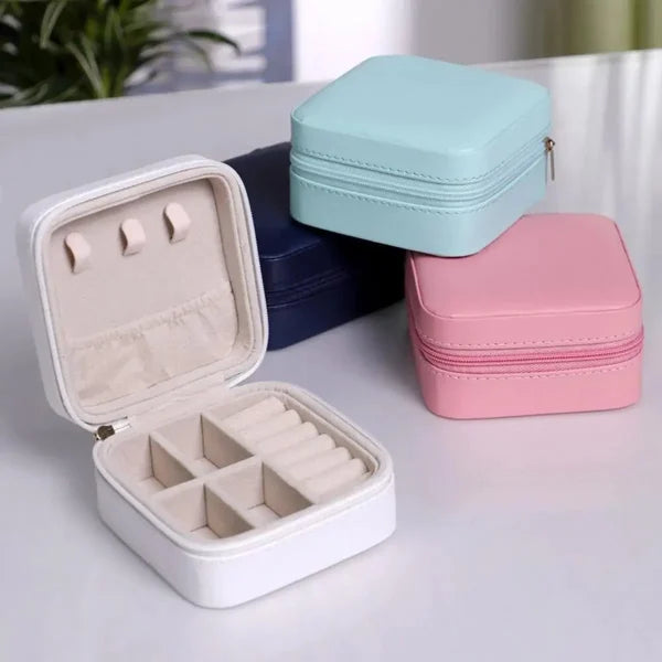 Jewelry Storage Box Leather Earrings Ring Box Cosmetics Pic 4