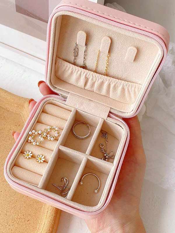 Jewelry Storage Box Leather Earrings Ring Box Cosmetics Pic 6