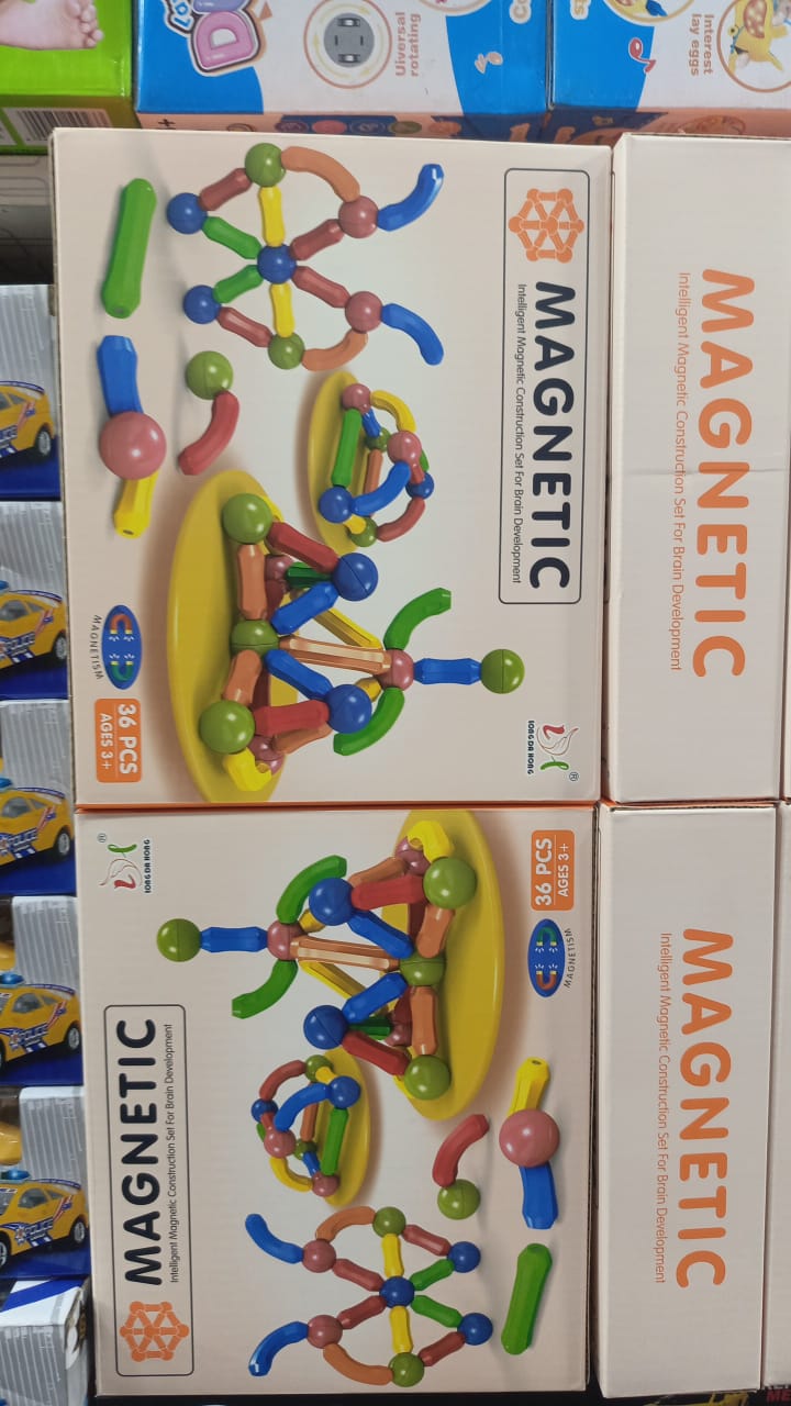Magnetic Toys Building Blocks - 36 PCS Kids Magnet Balls and Rods Set Learning Educational Block for Boy Girl Pic 3