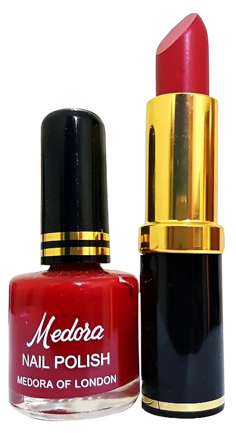Medora 2 in 1 Lipstick & Nail Polish Combo Includes 1 Lipstick & 1 Nail Polish (Shade Red, Maroon) Pic 5