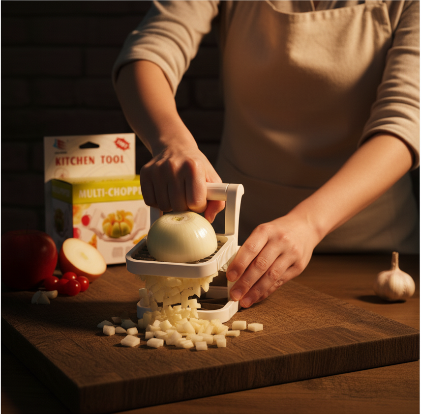 Multi-Chopper 3 in 1 Apple, Fruit & Potato Slicer Pic 4