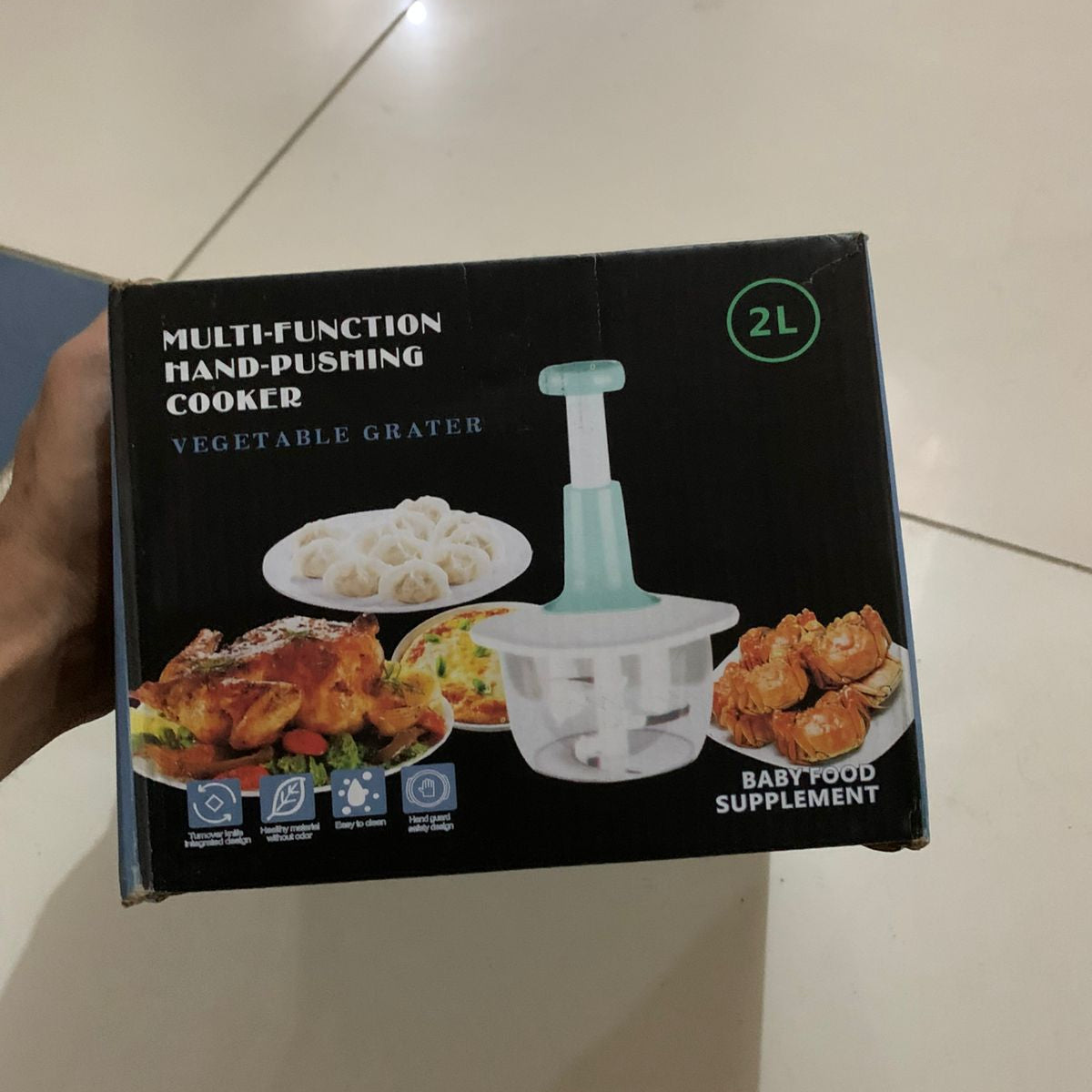 Multi-Function Hand-Pushing Food Processor Manual Chopper For Meat, Vegetables Pic 1