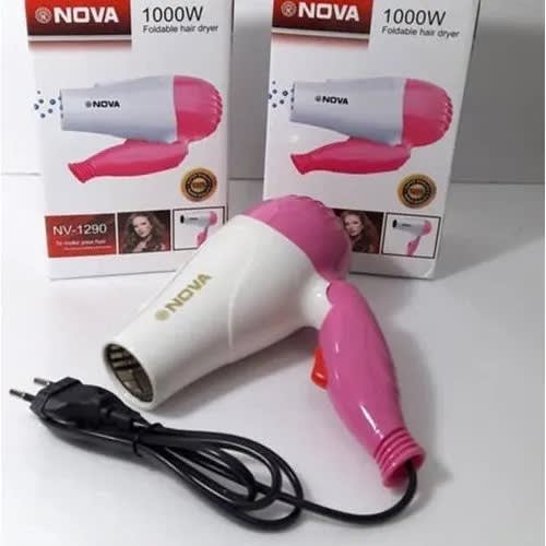 Nova Hair Dryer NV 1290 Quick Dry Foldable Hair Dryer | Fast Heat Compact Travel Dryer Pic 2