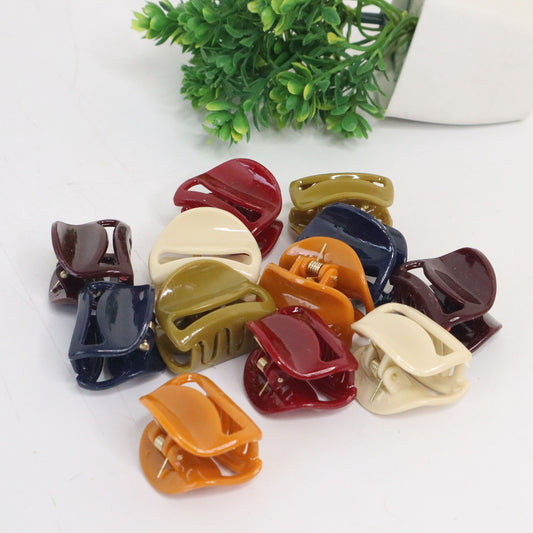 Pack of 12 Hair Catchers Small Size (1 Inch) Plastic Clips for Women & Girls Strong Grip (Random Color) Pic 1