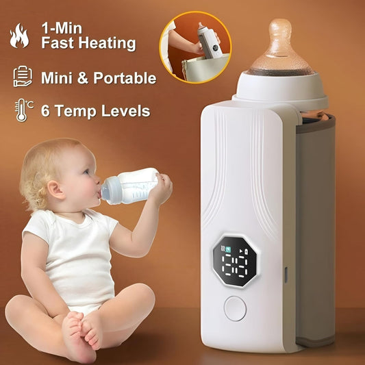 Portable Rechargeable Baby Bottle Warmer | Fast 1-Min Heating, USB Powered Pic 1