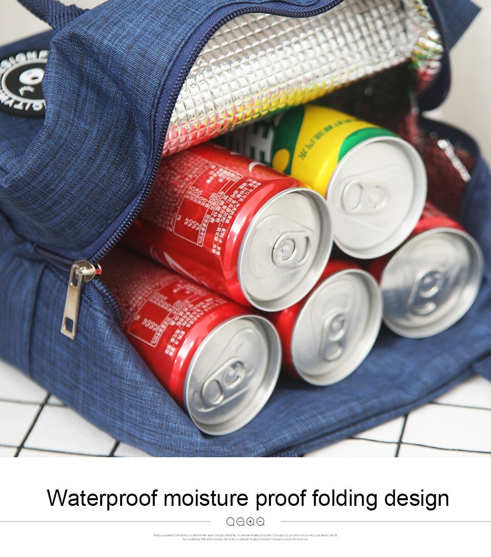 Portable Thermal Insulated Lunch Bag Perfect For School, Office, Outing Pic 3