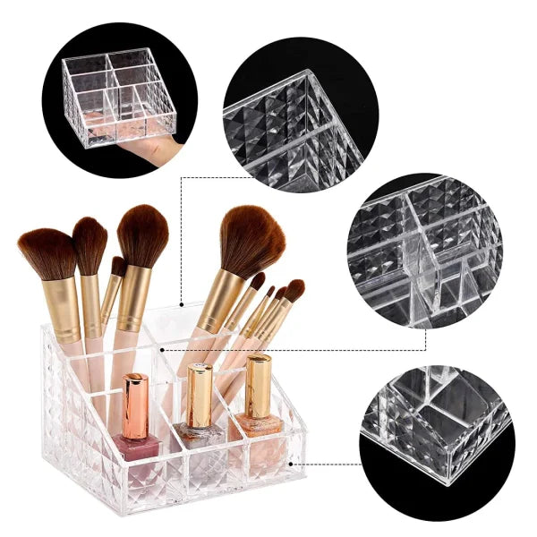 Makeup Brushes Holder Organizer,  7 Slot Acrylic