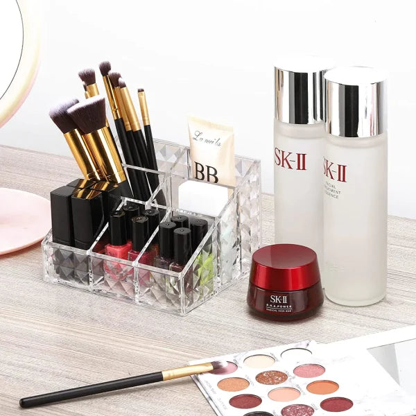 Makeup Brushes Holder Organizer,  7 Slot Acrylic