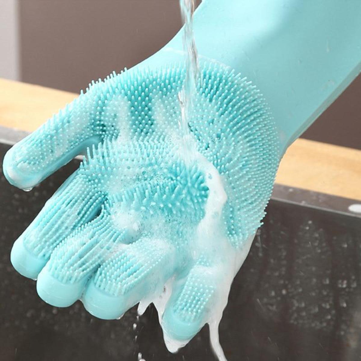 Silicone Dishwashing Gloves Easy Cleaning Pic 5