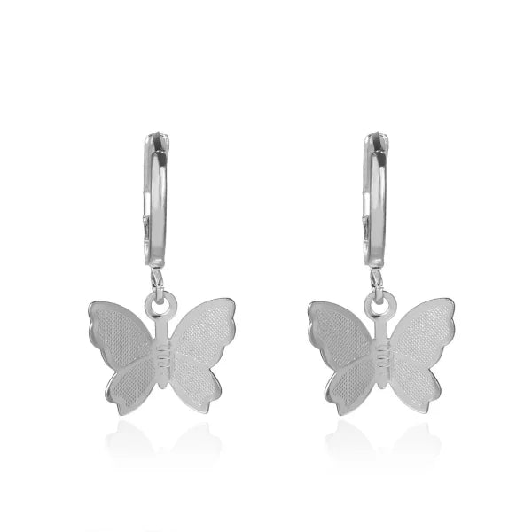 Butterfly Koren Earrings | Drop Earrings Simple Butterfly Shape Pendant Dangle Hoop Earring Women Girls