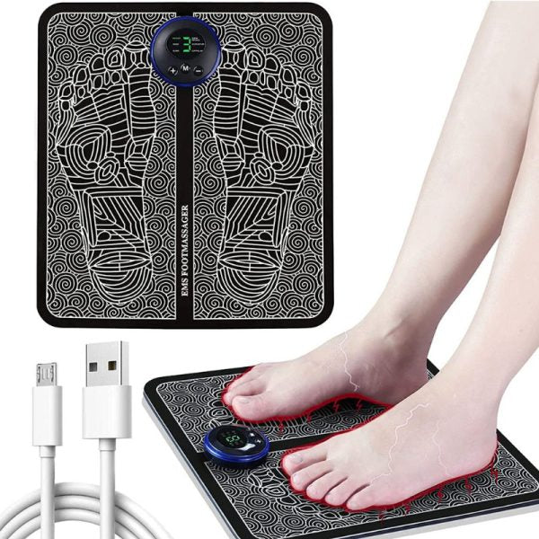 Ems Foot Massager Mat Electric Usb Charging Smart Display Tens Acupuncture Feet Cushion Blood Circulation Pad Health Care Home