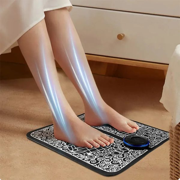 Ems Foot Massager Mat Electric Usb Charging Smart Display Tens Acupuncture Feet Cushion Blood Circulation Pad Health Care Home