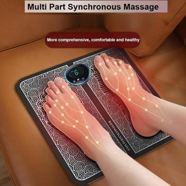 Ems Foot Massager Mat Electric Usb Charging Smart Display Tens Acupuncture Feet Cushion Blood Circulation Pad Health Care Home