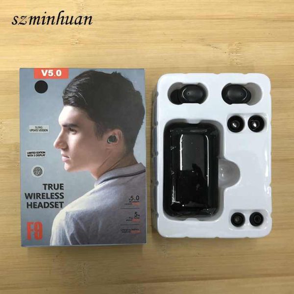 F9 Tws Wireless Earphones Powerbank Power Lcd Display F9 Earbuds Wireless Headphones