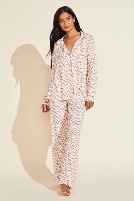 Lavender Lattice – Women Pjs Suit | Linen Comfy Night Pajama Suit For Girls & Women (Small Medium Large Extra Large)