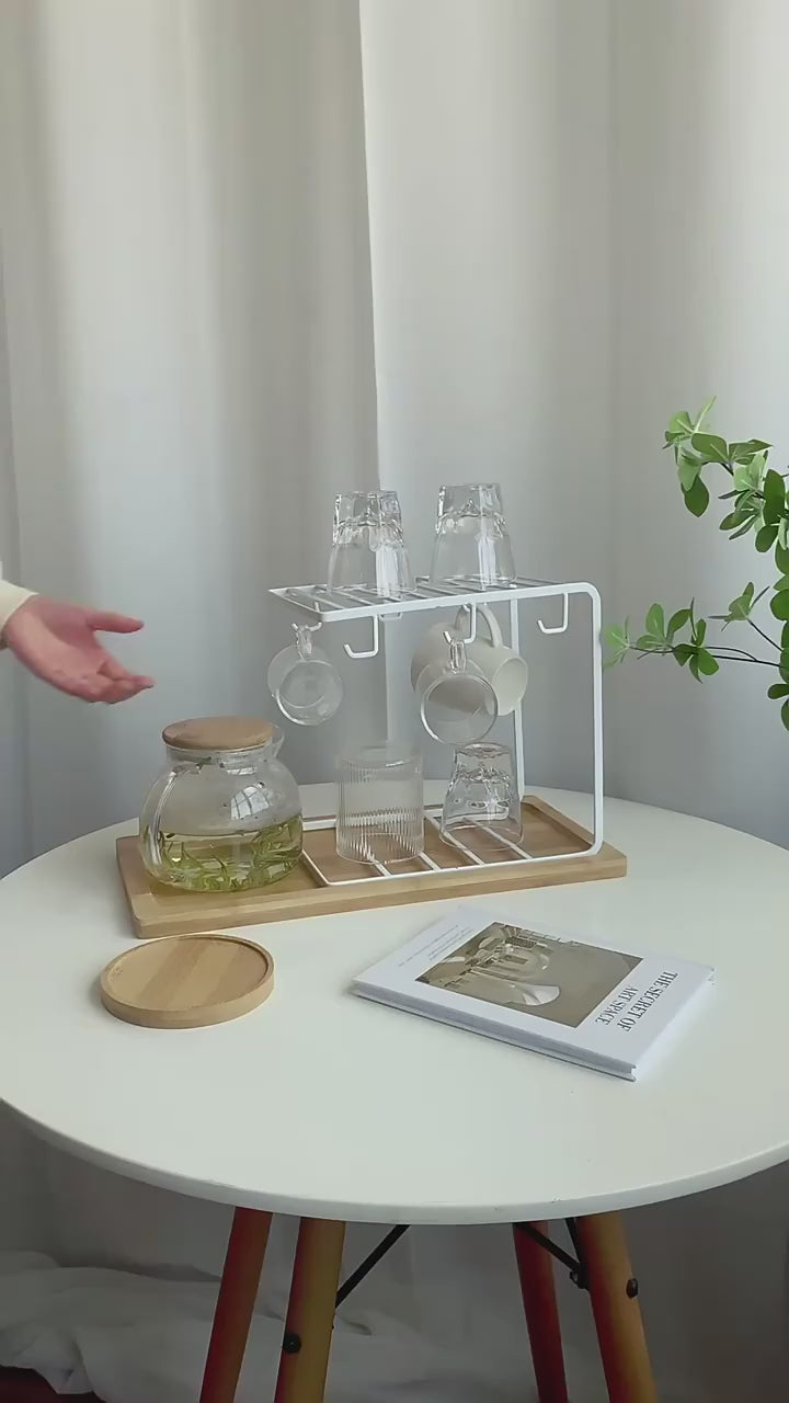 Mug Stand Holder Tree Rack with Smooth Hooks for Kitchen & Coffee Corner Decor VIdeo