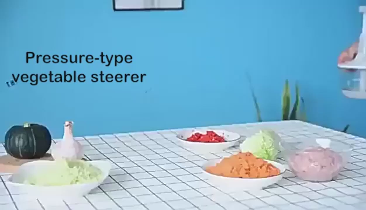 Multi-Function Hand-Pushing Food Processor Manual Chopper For Meat, Vegetables Video