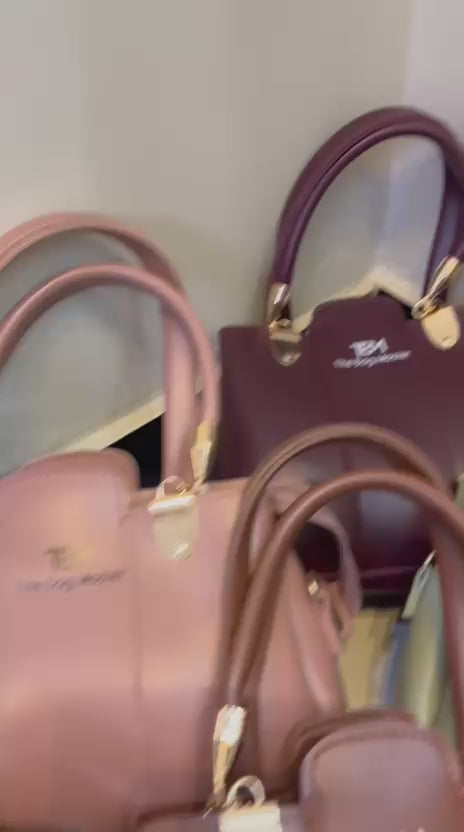 3 Pieces Ladies Handbag Elegant Design Premium Quality Smooth Finish Easy Carry Video