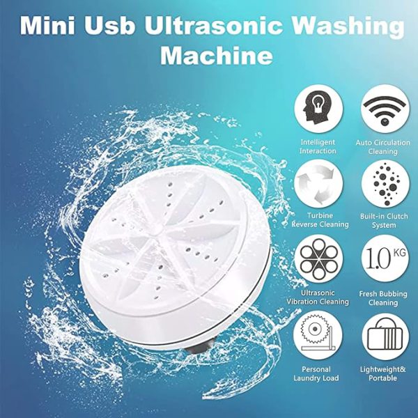 Usb Travel Washer Washing Air Bubble Machine Ultrasonic Rotating Turbine Washing Machine For Socks Underwear Wash Dishes